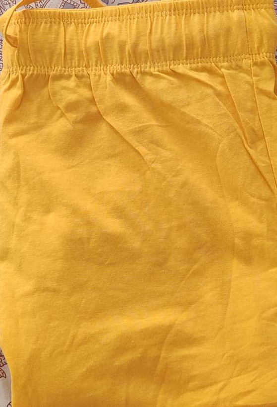 شلوار نخی راحتی زرد