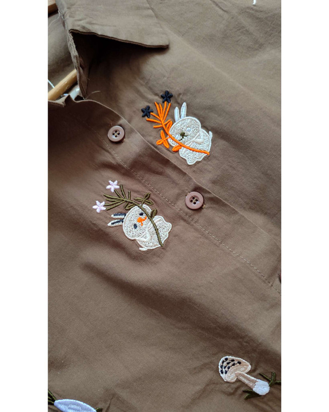 شومیز مانتویی دکمه دار وارداتی اورجینال