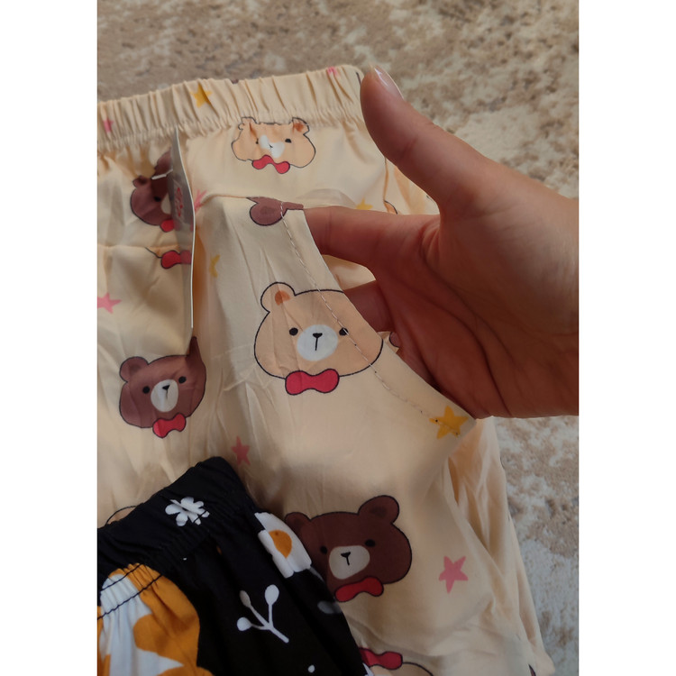 شلوار کرمی تدی پاکتی گیاهی