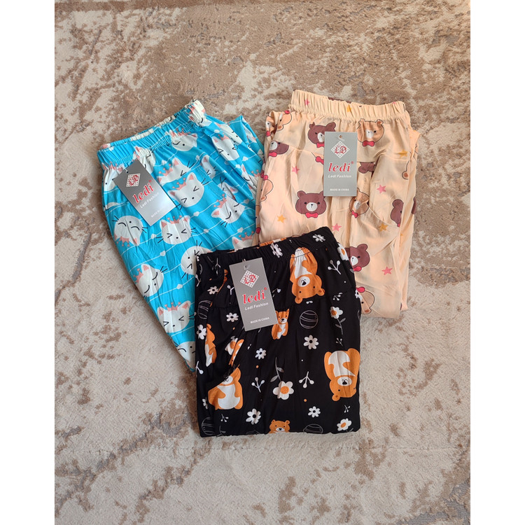 شلوار راحتی زنانه کارتونی لیدی