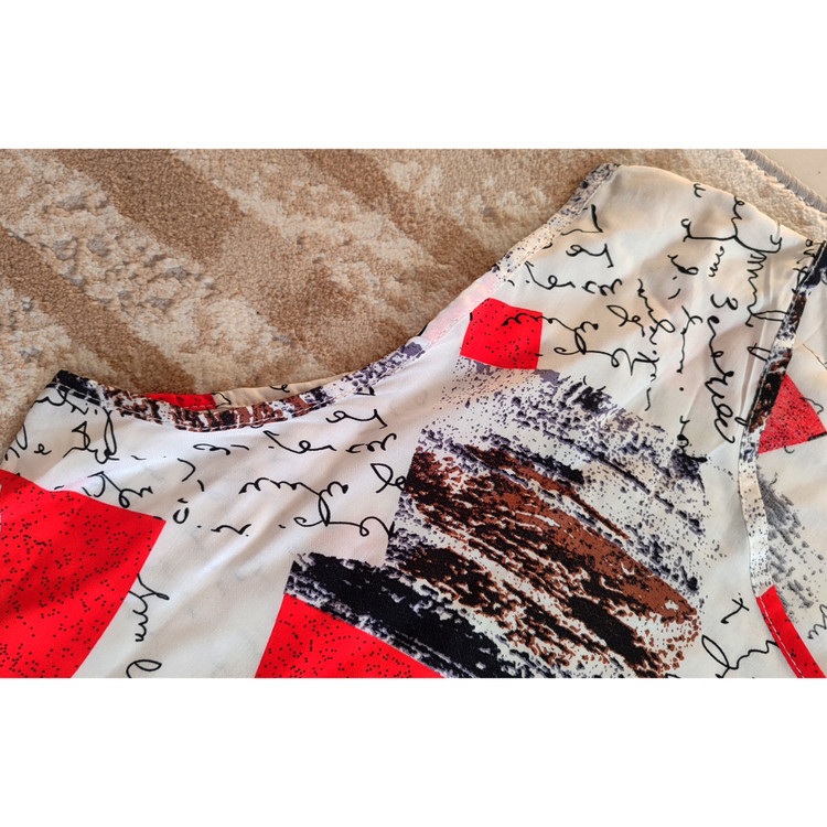 پیراهن آستین رکابی یقه گرد ساده