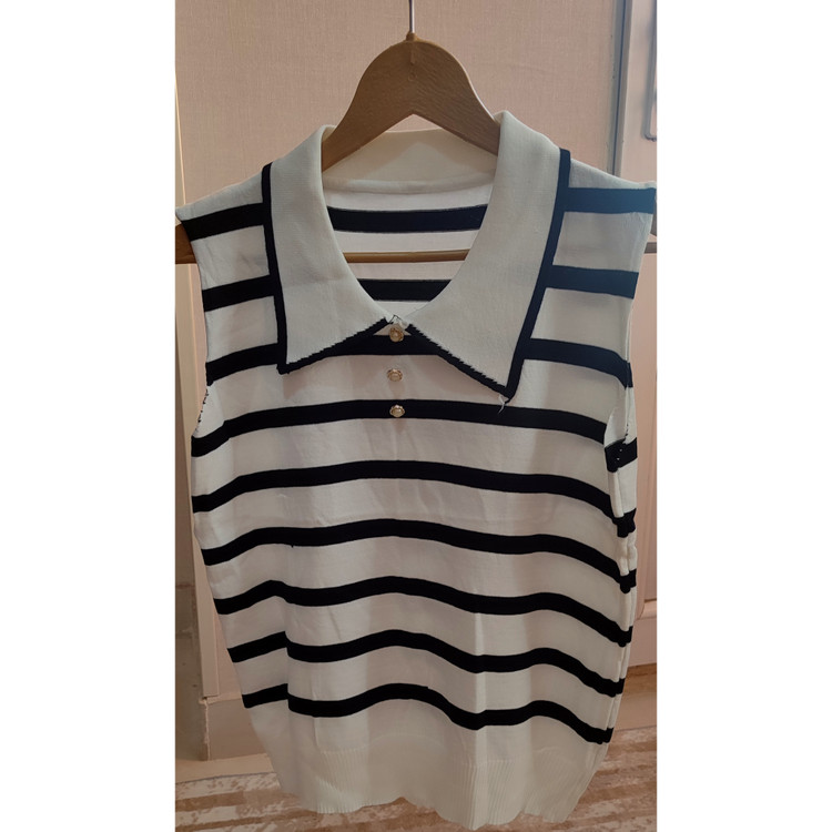 تاپ ریزبافت یقه دار