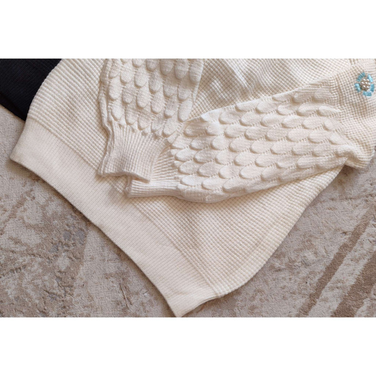 بلوز بافت بیشکوئیتی آستین بلند