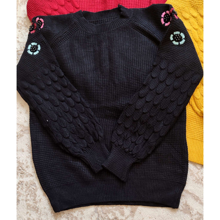 بلوز بافت زنانه نرم مشکی