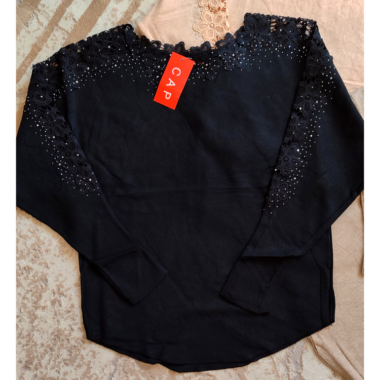 بلوز گپ بافت مشکی