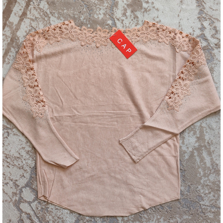 بلوز گپ مجلسی کم کار صورتی