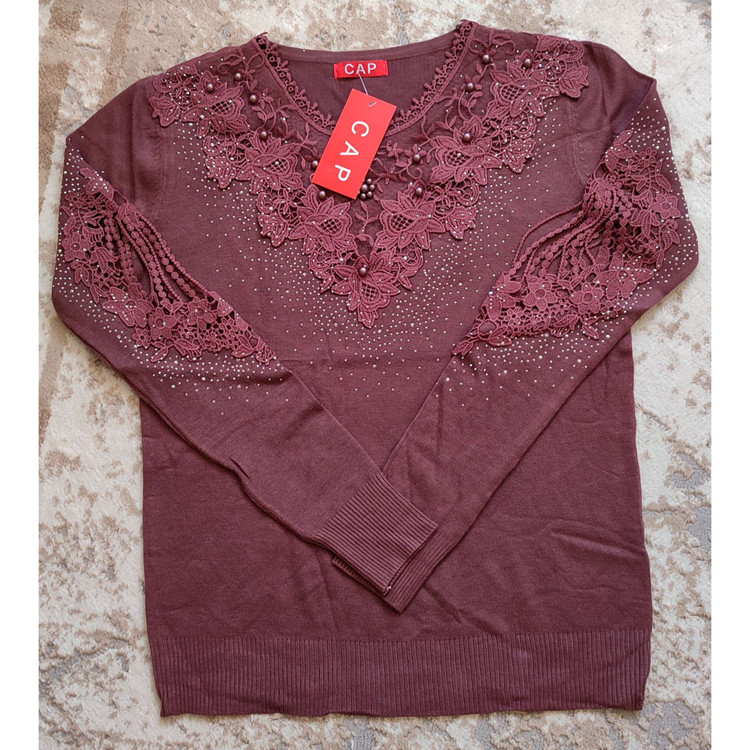 بلوز گپ مجلسی زرشکی