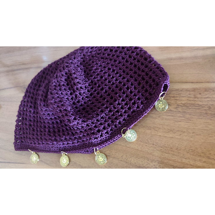 کلاه لئونی بادمجانی