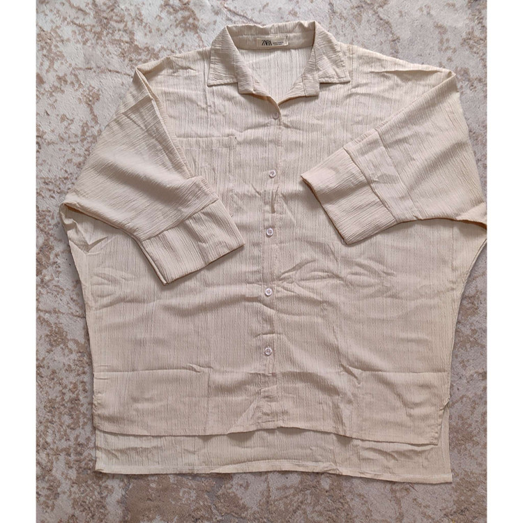 شومیز بیرون پوش اطلسی بدون آبرفت