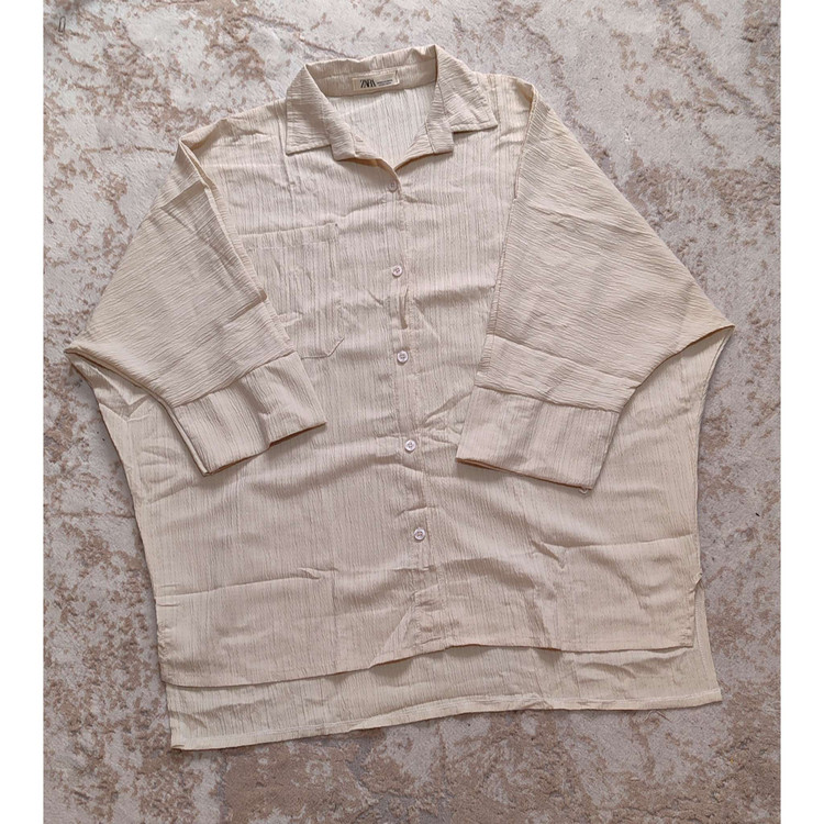 شومیز بیرون پوش کرمی