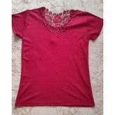 بلوز مجلسی گیپور دار زرشکی