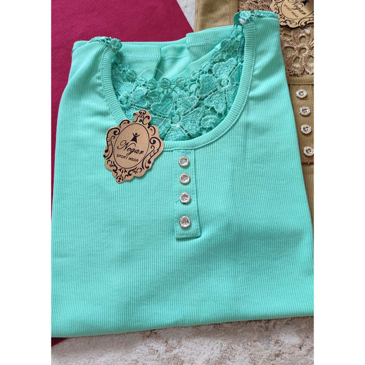 بلوز سبزآبی