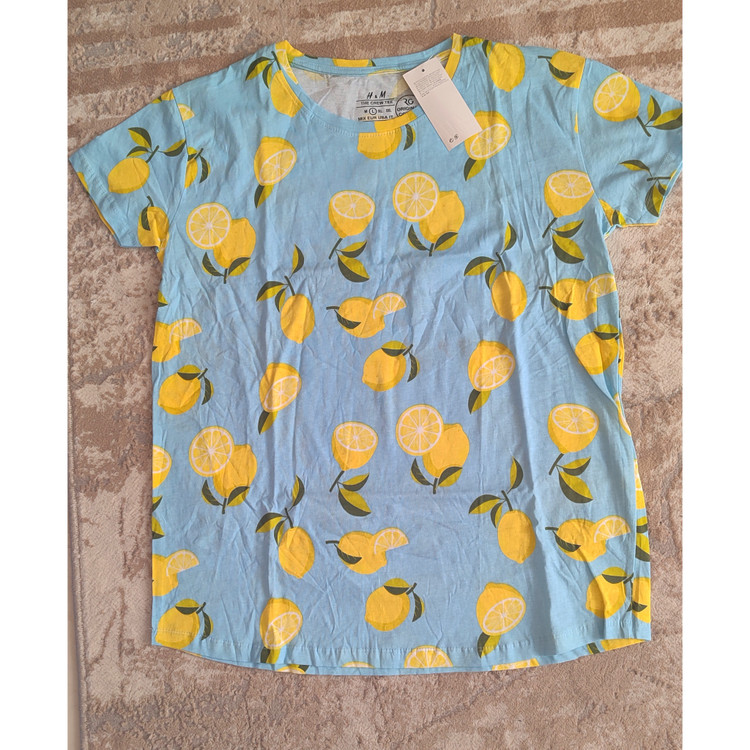 تیضرت نخ پنبه طرح لیمو