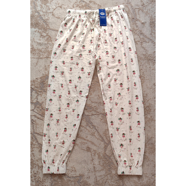 شلوار نخ پنبه با طرح فرشته