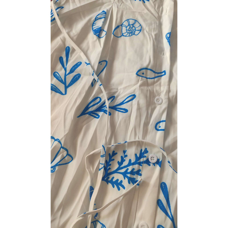 پیراهن ساحلی با کمربند برای گره زدن از پشت