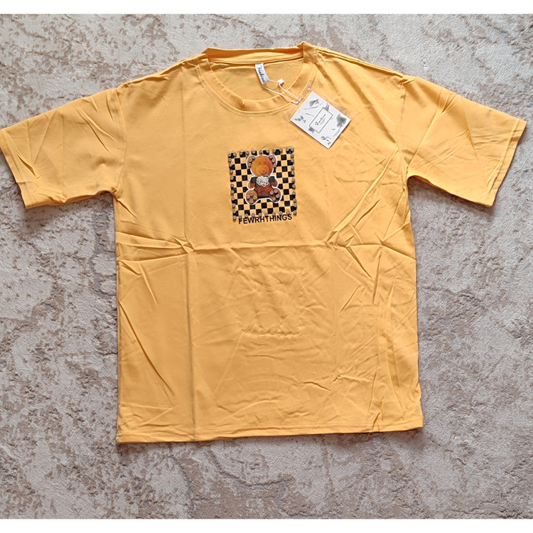 تیشرت نخی نارنجی وارداتی