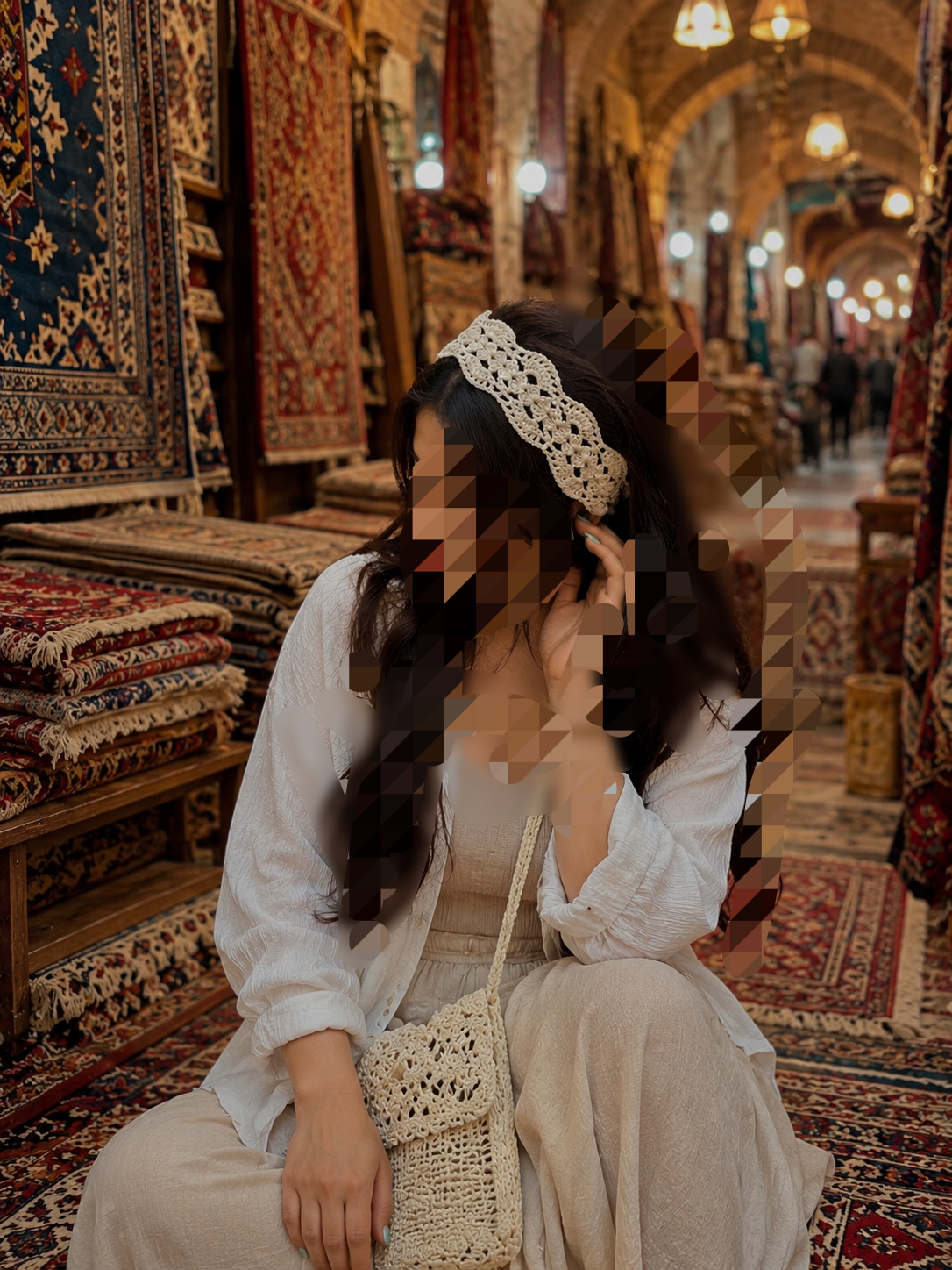 هد بند گیپوری قلاب بافی ترند