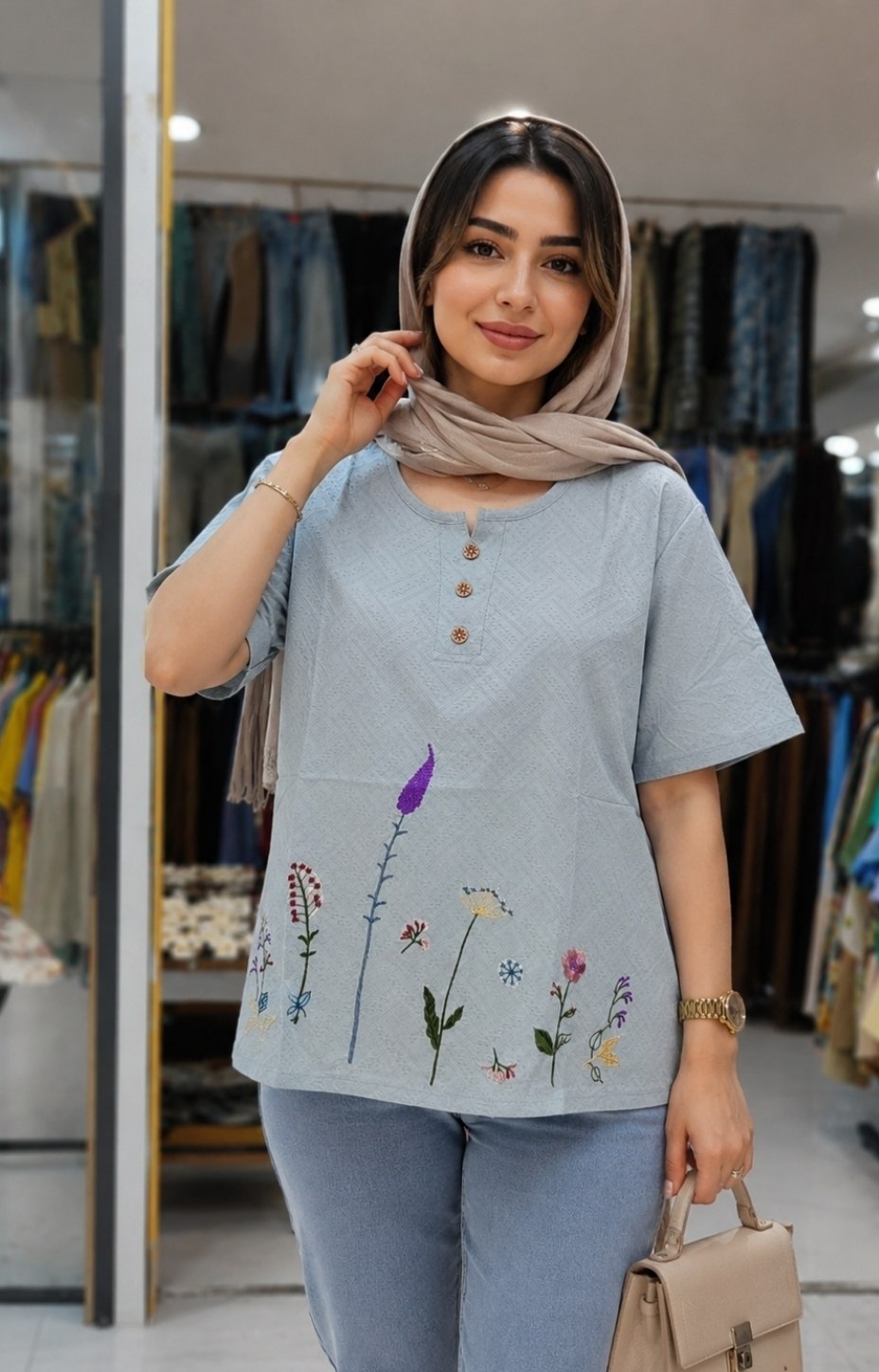 بلوز نخی بیسکوئیتی